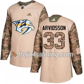 Nashville Predators tröja Viktor Arvidsson 33 Adidas 2017-2018 Camo Veterans Day Practice Authentic - NHL Tröjor Herr
